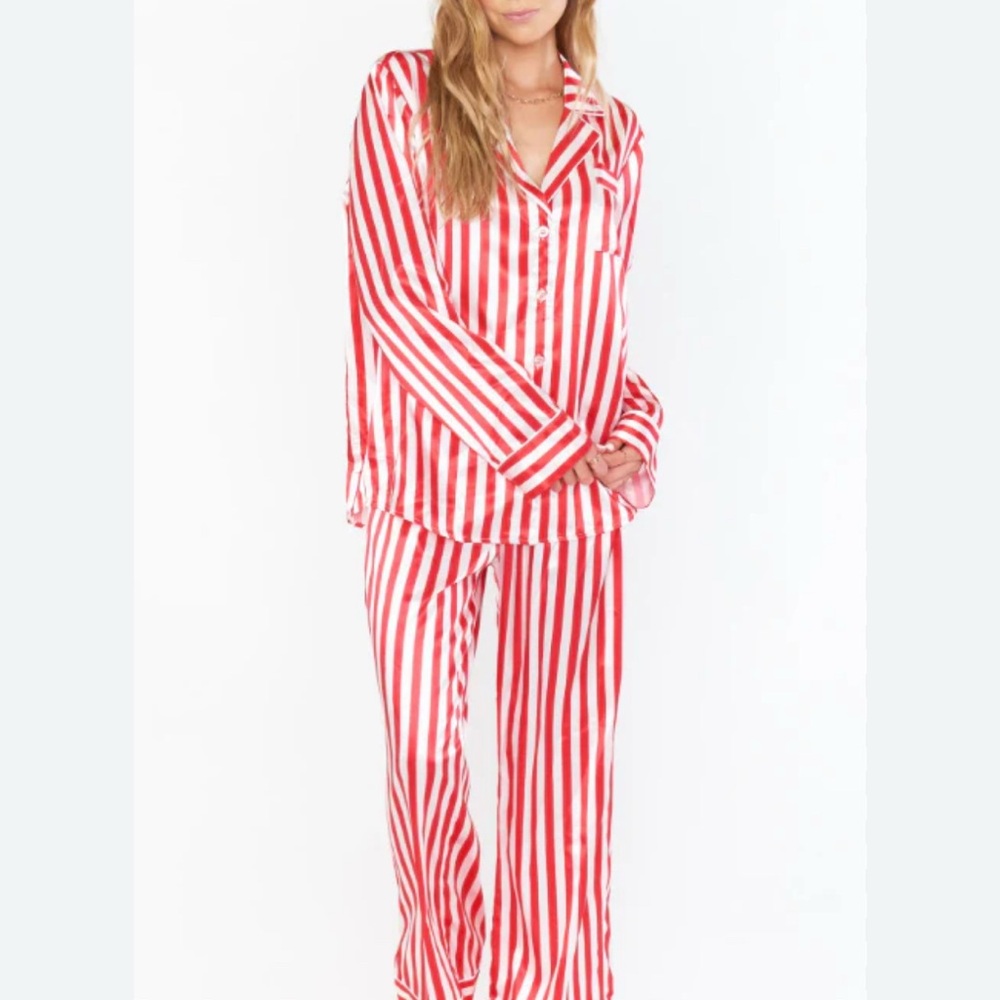 Show Me Your MuMuRed and White Striped Pajama Set